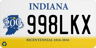 IN license plate 998LKX