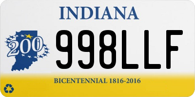 IN license plate 998LLF