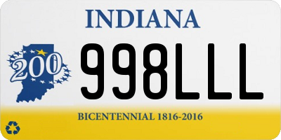 IN license plate 998LLL