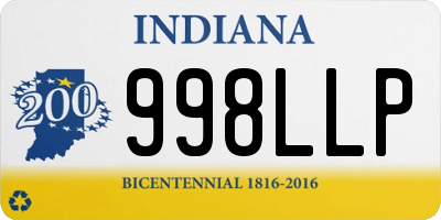 IN license plate 998LLP