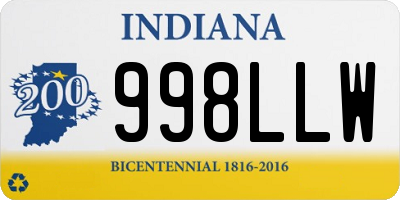 IN license plate 998LLW