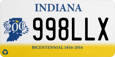 IN license plate 998LLX