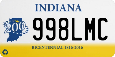 IN license plate 998LMC