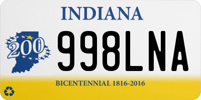 IN license plate 998LNA