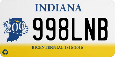 IN license plate 998LNB