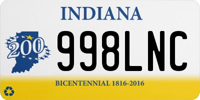 IN license plate 998LNC