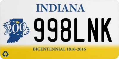 IN license plate 998LNK