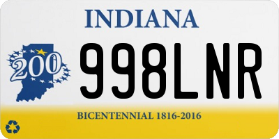 IN license plate 998LNR