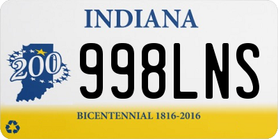 IN license plate 998LNS