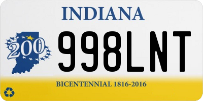 IN license plate 998LNT