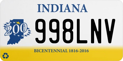 IN license plate 998LNV