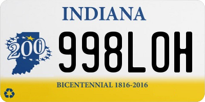 IN license plate 998LOH