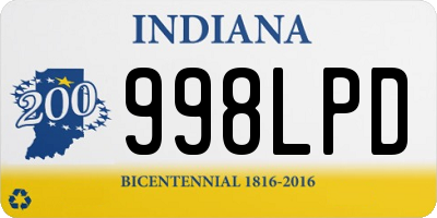 IN license plate 998LPD