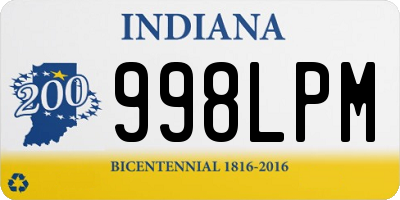 IN license plate 998LPM