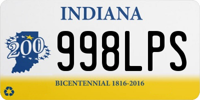 IN license plate 998LPS