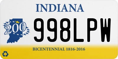 IN license plate 998LPW