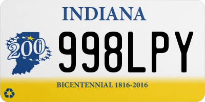 IN license plate 998LPY