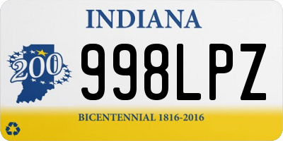 IN license plate 998LPZ