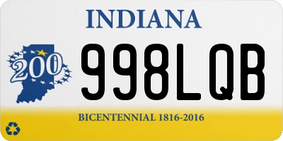 IN license plate 998LQB