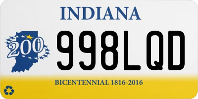 IN license plate 998LQD