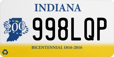 IN license plate 998LQP