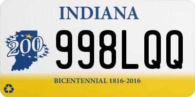 IN license plate 998LQQ