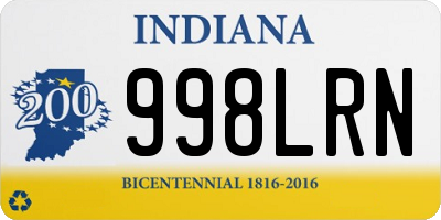 IN license plate 998LRN