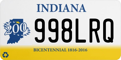 IN license plate 998LRQ