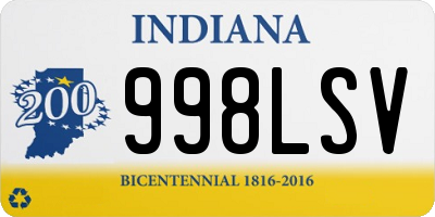 IN license plate 998LSV