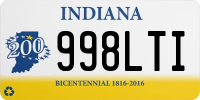 IN license plate 998LTI