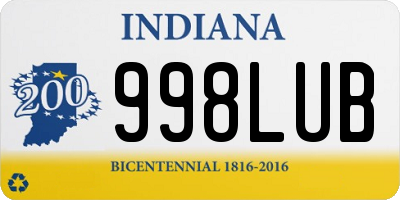 IN license plate 998LUB