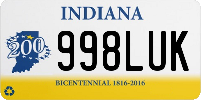 IN license plate 998LUK