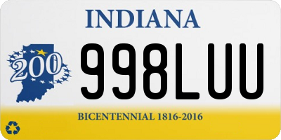 IN license plate 998LUU