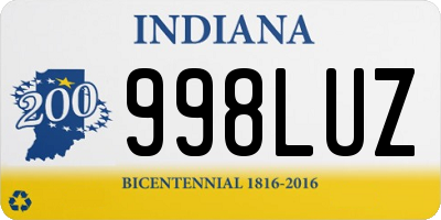 IN license plate 998LUZ