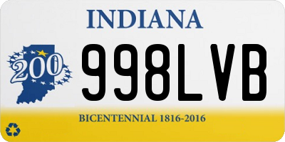 IN license plate 998LVB