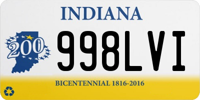 IN license plate 998LVI