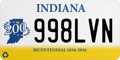 IN license plate 998LVN