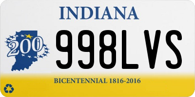 IN license plate 998LVS