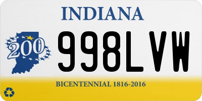 IN license plate 998LVW