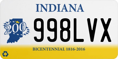 IN license plate 998LVX