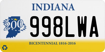 IN license plate 998LWA