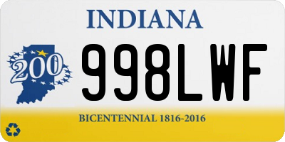 IN license plate 998LWF