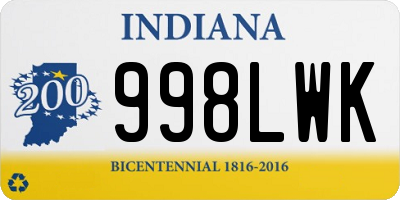 IN license plate 998LWK