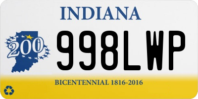 IN license plate 998LWP