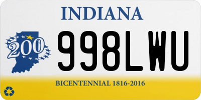 IN license plate 998LWU