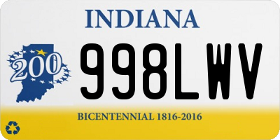 IN license plate 998LWV