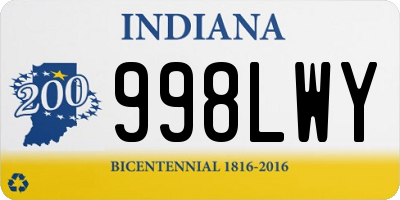 IN license plate 998LWY