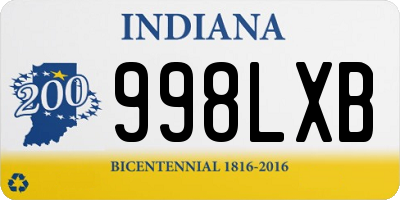 IN license plate 998LXB