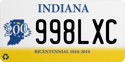 IN license plate 998LXC