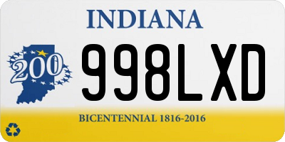 IN license plate 998LXD